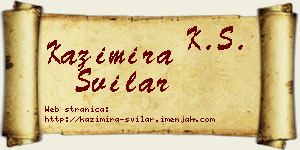 Kazimira Svilar vizit kartica
